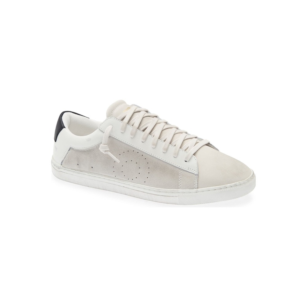Oliver Cabell Low 1 Sneakers Sea Salt Distressed Italian Suede Mens 42 US 9